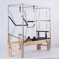 Premium Wood Pilates Cadillac Reformer Bundle，Black,White,Grey